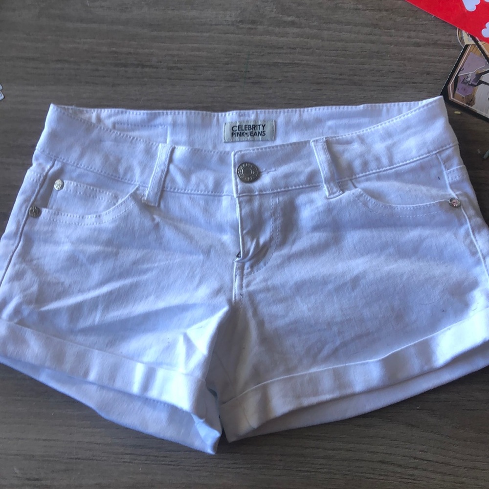 White Jean Shorts